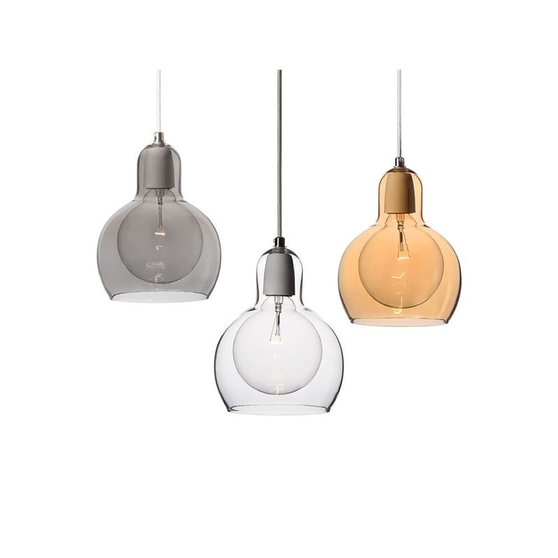 In Stock Mouth Blown Glass Pendant Light Modern Minimalist