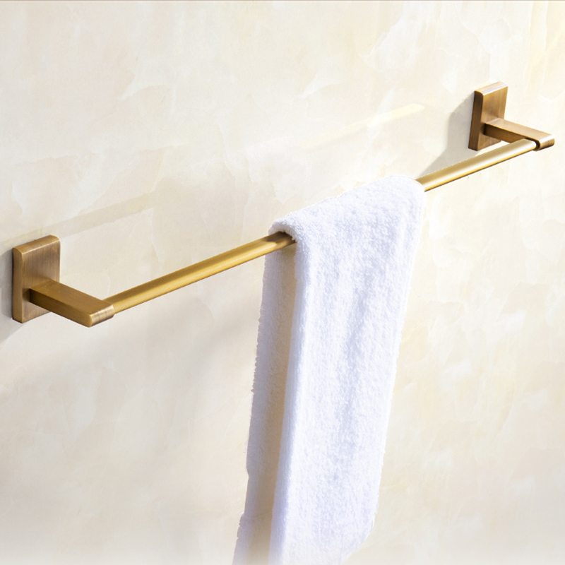 Towel rack European style towel bar Brass antique towel rack